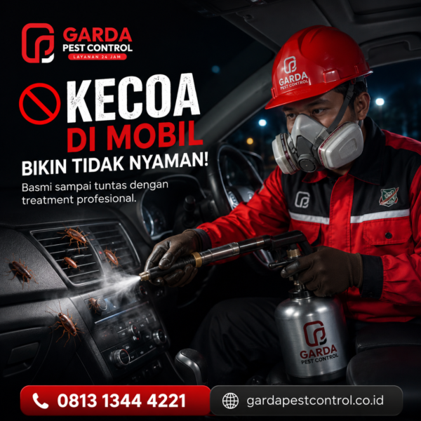 Jasa Pembasmi Kecoa di Cikarang Spesialis Kecoa Kecil di Mobil