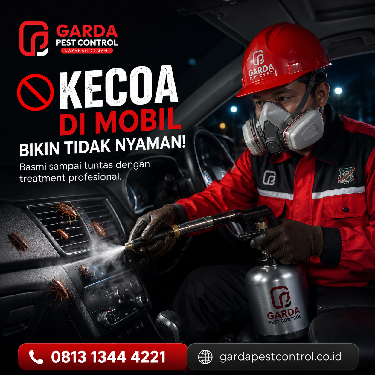 Jasa Pembasmi Kecoa di Cikarang Spesialis Kecoa Kecil di Mobil