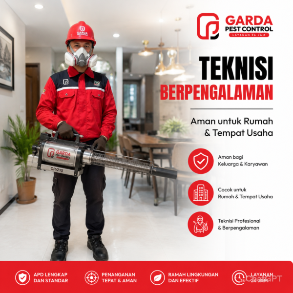 Jasa Pembasmi Kecoa Batang Terpercaya Bergaransi