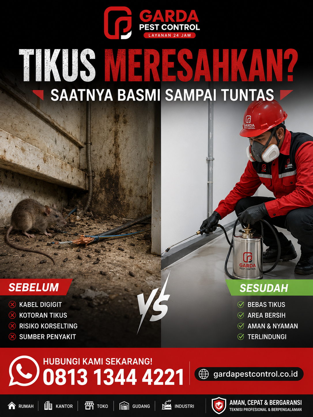 Jasa Pembasmi Tikus di Jogja Teknisi Profesional