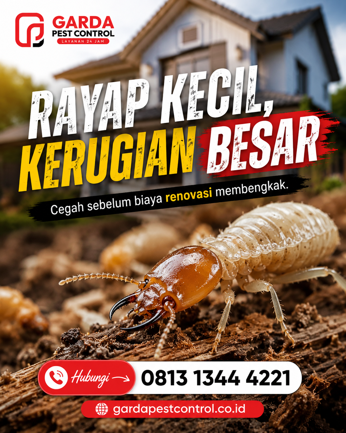 Mencari Pembasmi Rayap Terdekat Bandung? Lindungi Properti Anda dengan Garda Pest Control
