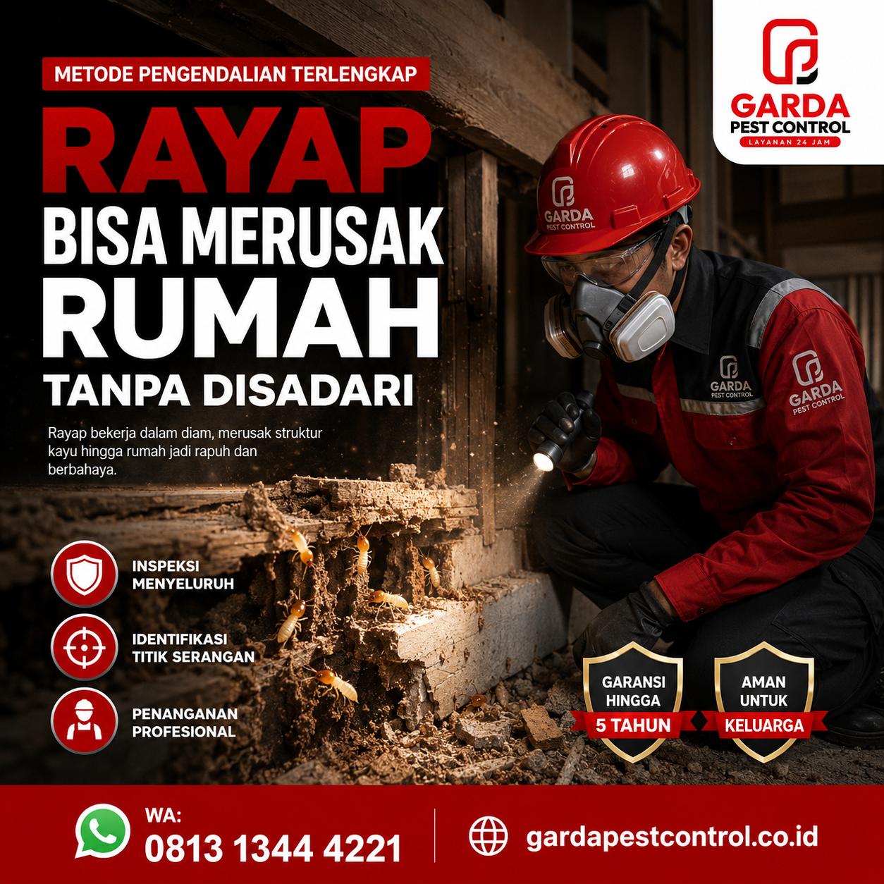 Biaya Jasa Anti Rayap di Bandung per meter dan Perkiraan Tarif Terbaru