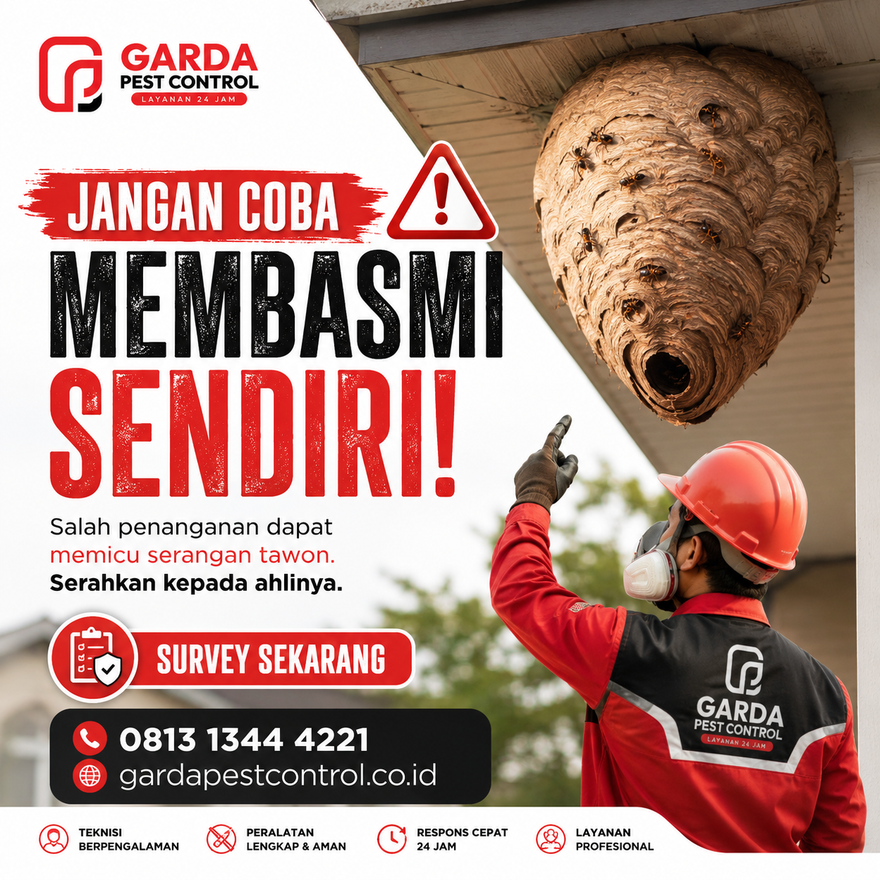Jasa Pembasmi Sarang Tawon Area Jayapura